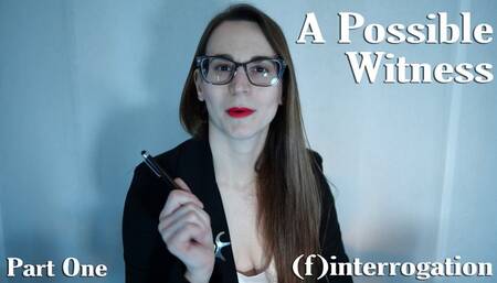 A Possible Witness - Obey Lady Ashley (4K) Finterrogation Part 1 - FemDom FinDom Masturbation Humiliation Blackmail