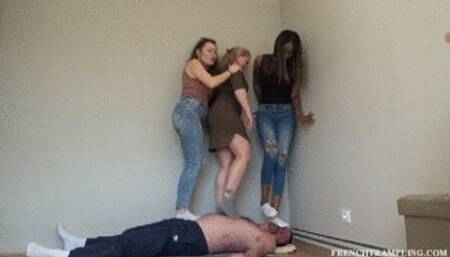 2331 Socks trampling with Lilie Noemie Lysa