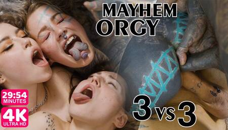 Tattooed Mayhem DP Anal Orgy 3 vs 3 (4k MOV)