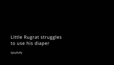 Rugrat struggles to use his diaper