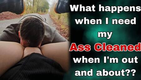 Femdom Slave Public Outdoor Chastity Flashing & Pussy Eating