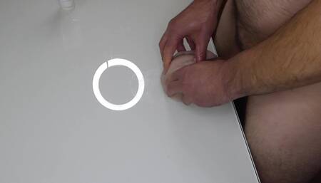 Big Cumshot After Fucking a Sex Toy