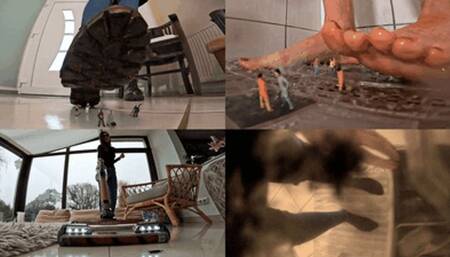 Unaware giantess crushes and vacuums tiny people (small version)