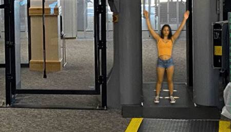 Airport Security: Misty's Late for Her Flight HD