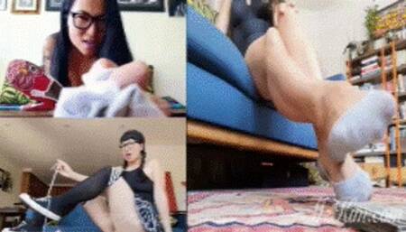 Femdom Sock Worship Bundle - Mz Kim Sweaty Socks, Sock Smelling, Smell Fetish, Foot Smelling Femdom