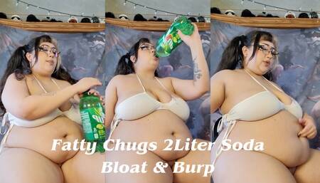 Fatty Chugs 2 Liter Soda and Burps