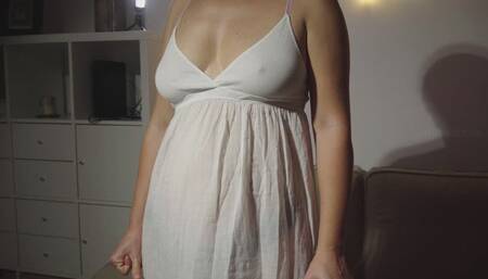 Semi transparent dress after dinner