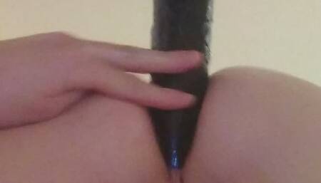 bbc dildo ass fuck in shower