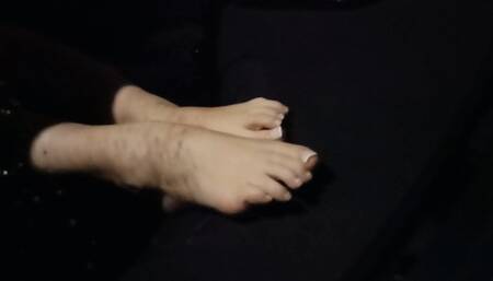 Size 8 soles on the windshield