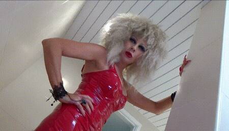 wet shoejob with red 6 inch patent leather pumps - full clip - (1920x1080*mp4)