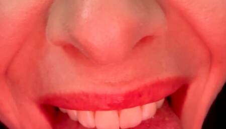 Tiny Man does the backstroke in my GIANT mouth!