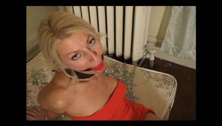 Ball Gagged Drooling and Chained and Cuffed