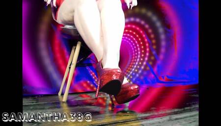 Happy Valentine's Day Sexy BBW foot fetish and high heels with Samantha 38g