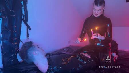 Sissy Bitch Faces the Hot Wax