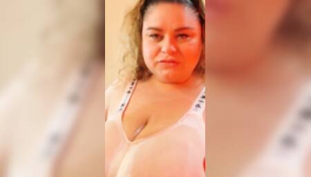 BBW See Through Top with Massive Boobs Inside