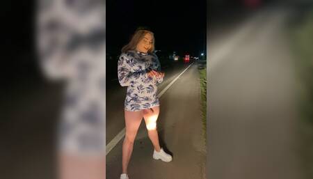 Big Piss on the Highway as the Cars Go by