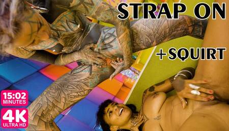 Interracial Lesbian Strapon Fuck with Kimz -4k MOV-