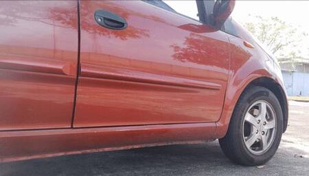 Angelin pumps pedals of her new car in high heels (1)