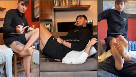 Sitting and farting on the slave's face (Facesitting, farting, feet, flip-flops) 4k