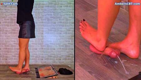 Trample Disco 1: Cum Under My Bare Feet As I Dance On Your Cock & Balls - Split Cam - A136SPLIT
