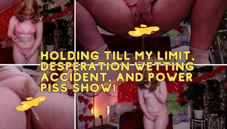 Pee Holding, Desperation Wetting Accident and Power Piss Show!