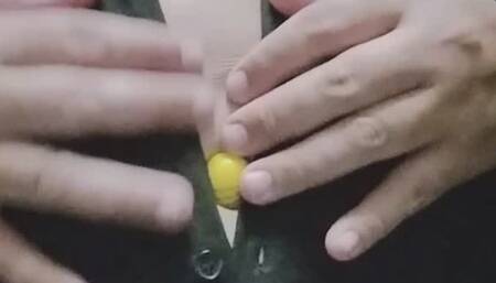 Smoking vape with something in my belly button