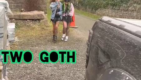 TWO GOTH BESTIES DESPERATE FOR A PEE