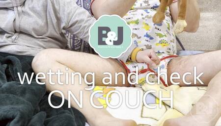 Wetting and check on couch