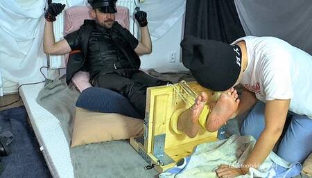 Hot mature Czech man Pavel In a leather suit Very ticklish