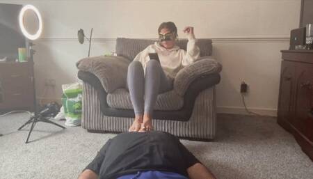 Miss H Ignored and Foot Gagged