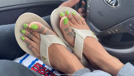 “Wife teases husband during car ride with Green Toes”