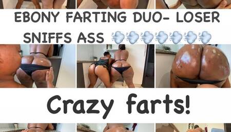 EBONY FARTING DUO - LOSER MUST SNIFF!