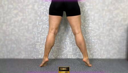 Strong MILF with Muscular Calves Lifts Guy 1080 - Foot Fetish - Muscle Girl - Fitness - Female Domination - Foot Worship - Feet - Leg Workout