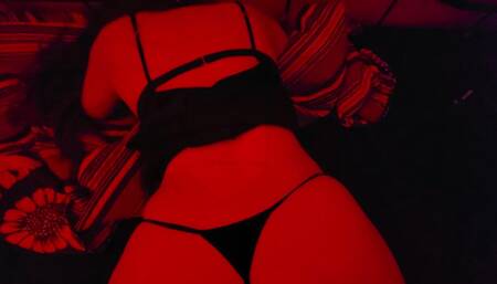 Horny Wife Sucks Me, Then I Take Her Doggy Style Under Red Light