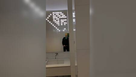 Very Hot Risky Jerk off in Mens Room