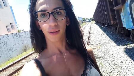 Paloma Veiga at the Train Station
