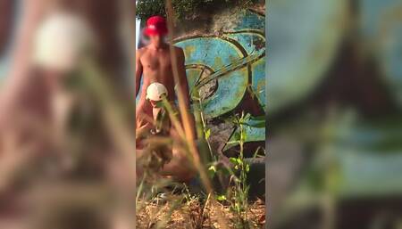Morning twink sex at the park