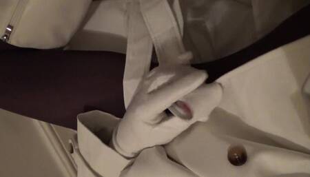 Naughty Kirsten in White Leather