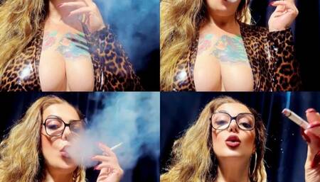 Dunhill All White 100 - Smoking in Leopard Leather and Using Your Mouth as an Ashtray