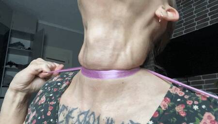 Erotic play with my throat