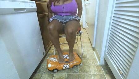 stomping - Goddess MXDominion Stomps on two Plush vinyl Toy Cars, foot domination, female domination, goddess worship 1080