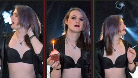 Macy Starr celebrates your birthday wishes of Chainsmoking