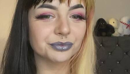 Shiny silver lipstick