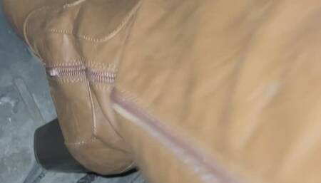 Hard Pumping Series (Brown Heeled Leather Boots 2)