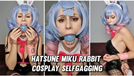 Pinkieneko - Miku Rabbit Huge Ball Selfgagging (fullHD)
