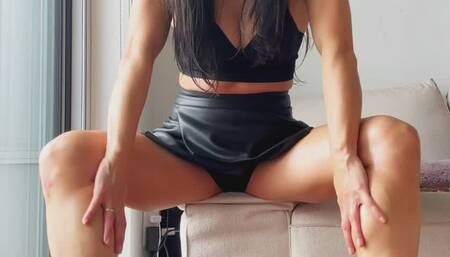 Oiling my Big Calves in Heels