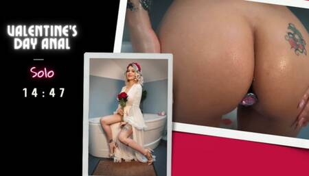 Valentine's Day Anal GFE, Bath, Blowjob with Dildo, Asking for Cumshot