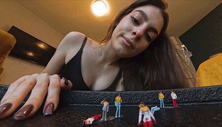 Trying to escape from Maryana (cruel Giantess) 6K VR360