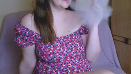 Sexy is smoking after stream