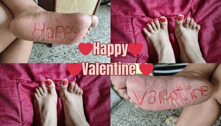 Happy Valentine's Day: writing it on my feet